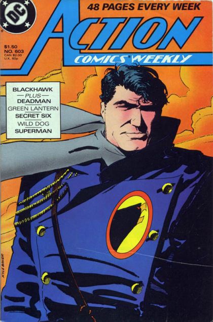 Action Comics, Vol. 1 Retribution! / Spread Your Broken Wings and Learn to Fly / Talaoc's Tale! / More Powerful Than a Locomotive! / Moral Stand, Part 3: Censored / Another Fine War, Part 3 |  Issue#603 | Year:1988 | Series:  |