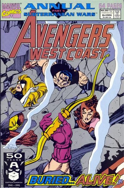 West Coast Avengers, Vol. 2 Annual Subterranean Wars - Part 5: Storm in Subterranea / West Side Story / A Wasp in Hollywood! / Justice, Like Lightning |  Issue#6A | Year:1991 | Series:  |