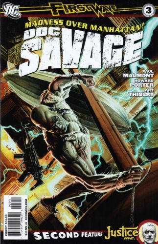 Doc Savage, Vol. 3 First Wave - The Lord of Lightning, Part Three: Dead Fall / Justice Inc.: Worst Nightmare, Part Three: There Will Be Consequences |  Issue#3A | Year:2010 | Series:  | Pub: DC Comics