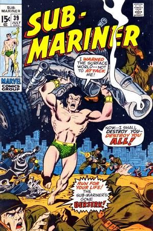 Sub-Mariner, Vol. 1 And Here I'll Stand! |  Issue#39A | Year:1971 | Series: Sub-Mariner |