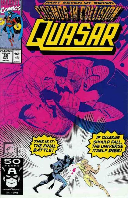 Quasar Cosmos In Collision, Part Seven |  Issue#25 | Year:1991 | Series: Quasar |