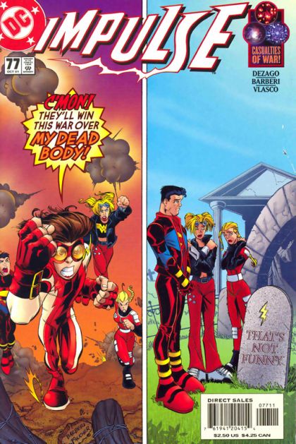 Impulse Our Worlds At War - Split Decision |  Issue#77 | Year:2001 | Series: Teen Titans | Pub: DC Comics